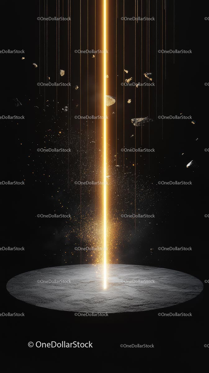 Futuristic Cosmic Energy Burst with Asteroid Debris Explosion