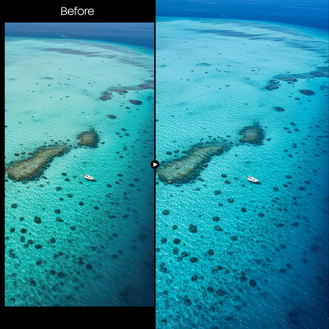 coastal photography edit with Ocean Lightroom presets