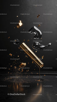 Luxury Metallic Lipstick in Liquid Form with Reflective Finish