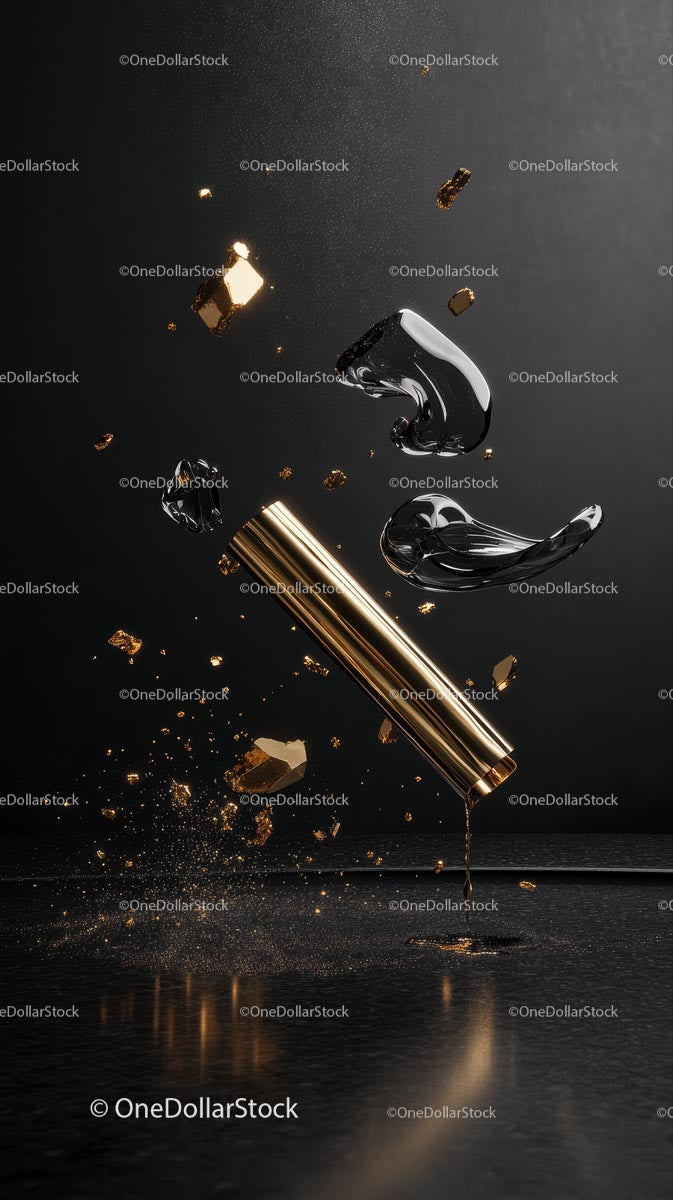 Luxury Metallic Lipstick in Liquid Form with Reflective Finish