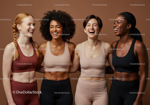 Group of diverse women enjoying a joyful moment together