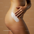 Close-up of a Woman Applying Sun Protection Lotion on Her Skin