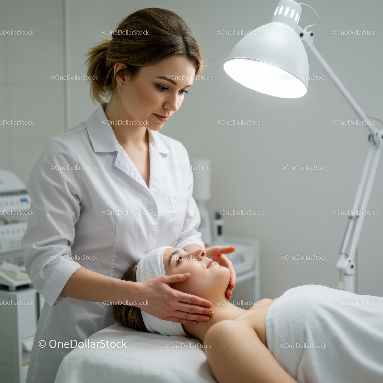 Profesjonalny zabieg na twarz w SPA z relaksującym masażem