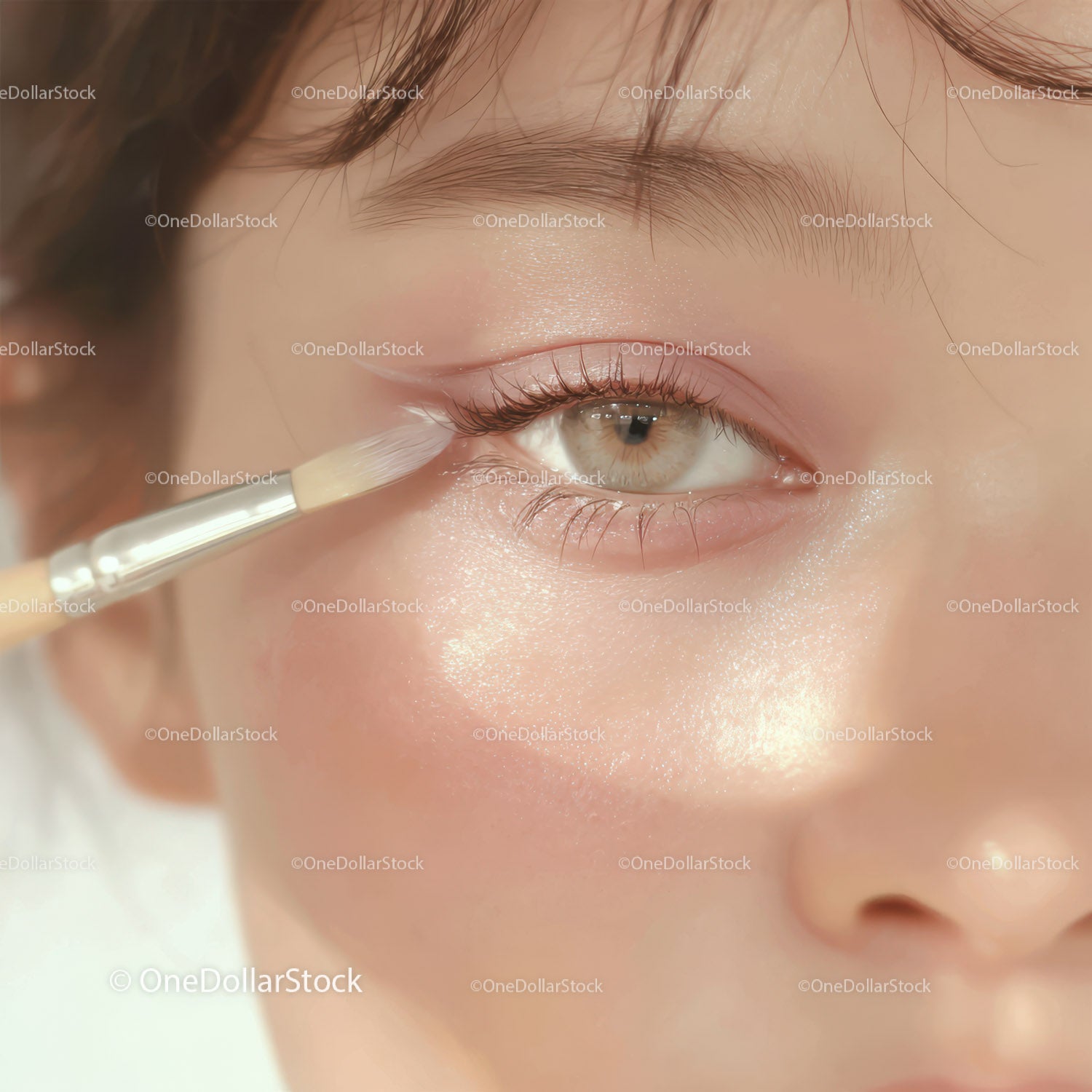 Close-up of Woman Applying Eye Cream for Skincare Routine