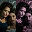 monochrome photography edit with BW Portraits Pink Lightroom presets