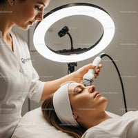 Professional Facial Treatment Using Advanced Skincare Equipment in a Modern Clinic