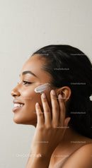 Young Woman Applying Facial Cream for Skincare Routine
