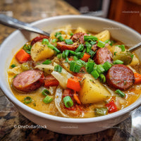 Hearty Sausage and Vegetable Soup with Potatoes and Carrots