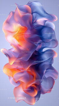 Abstract Colorful Fluid Shapes in Digital Art Style