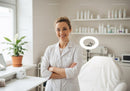Female Dermatologist Smiling in Modern Skin Care Clinic
