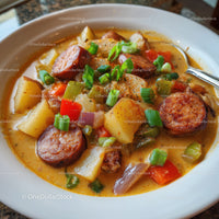 Hearty Sausage and Vegetable Soup with Potatoes and Carrots