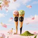Delicate pastel ice cream cones with floral accents