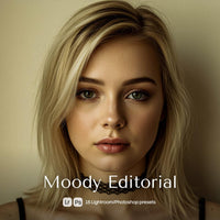 Moody Editorial Lightroom presets cover preview