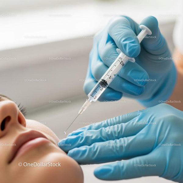 Personel medyczny podający zastrzyk pacjentowi w warunkach klinicznych