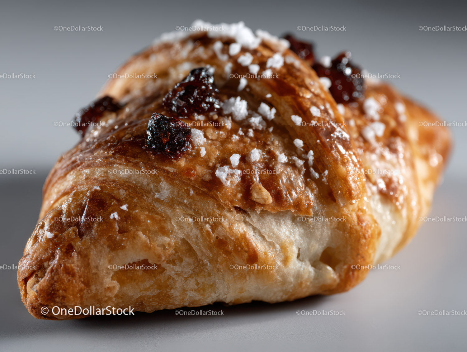 Fruit-filled Pastry with Blueberry Topping and Flaky Crust