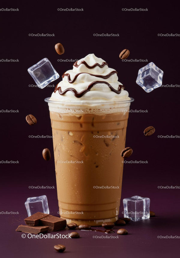 Iced Coffee z Bita Śmietaną i Polewą Czekoladową