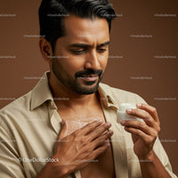 Man Applying Moisturizer for Healthy Skin Grooming Routine
