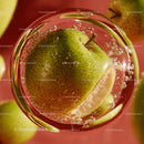 Fresh Green Apple Splash in Water with Refreshing Vibe