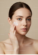Close-Up of Woman Applying Skincare Cream for Facial Beauty