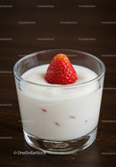 Fresh Strawberry in Creamy Yogurt Dessert Glass