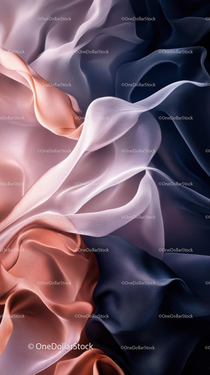 Elegant Silk Fabric with Soft Pastel Colors and Flowing Texture