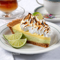 Lemon Cheesecake with Meringue Topping and Lemon Garnish
