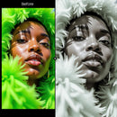 color grading preview with Black and White Soft Colors LUT Pack