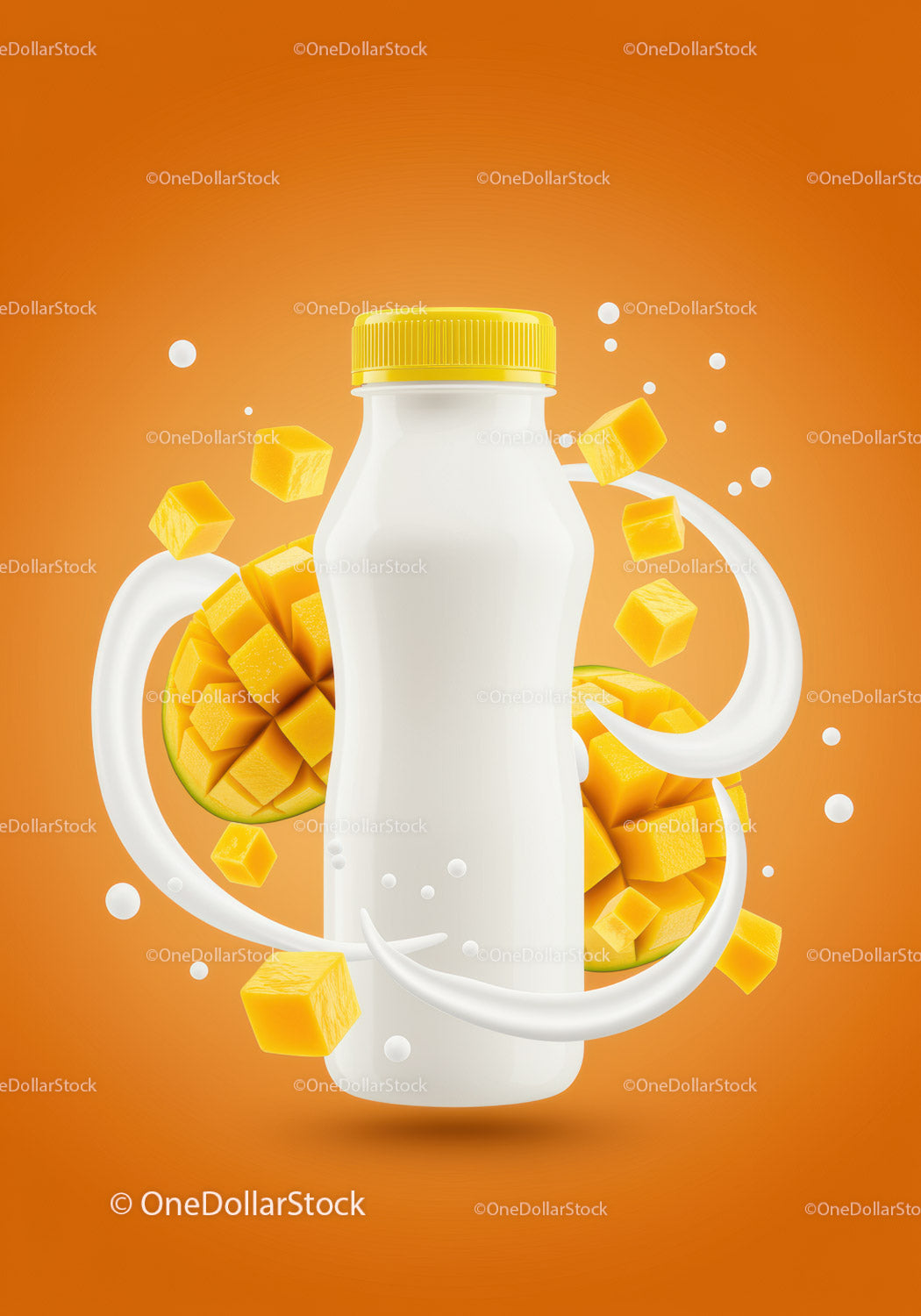 Fresh Mango Flavor Milkshake in Plastic Bottle