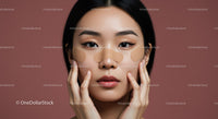 Woman applying facial masks for skincare and wellness treatment