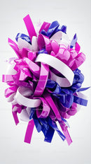 Vibrant Pink and Blue Abstract Plastic Sculpture for Modern Interior