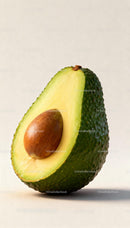Fresh Half of Ripe Avocado with Seed Close Up