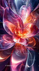 Vibrant Abstract Digital Art with Luminous Swirling Patterns