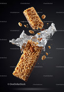 Nutty Cereal Energy Bar with Crispy Rice and Almonds