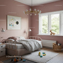 Bright Modern Kid's Bedroom with Pink Walls and Cozy Decor