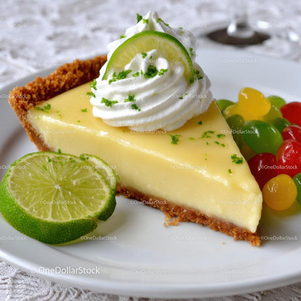 Lemon Cheesecake with Whipped Cream and Colorful Jelly Beans