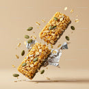 Crisp Oat and Seed Granola Bars with Honey Drizzle