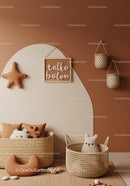 Cozy Kid's Room with Plush Toys and Woven Baskets in Neutral Tones