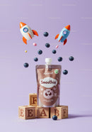 Kids Smoothie Pack with Flying Toy Rockets and Blueberries