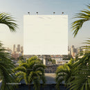 Blank Billboard Above Tropical Trees in Urban Cityscape