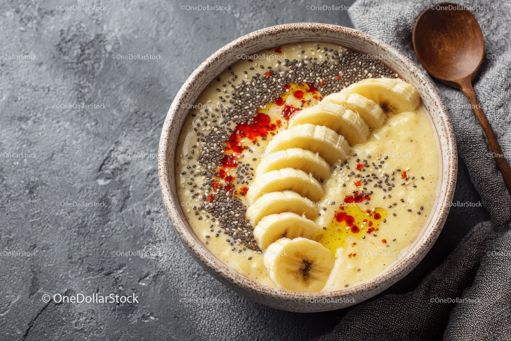 Delicious Banana and Chia Seed Smoothie Bowl for Breakfast