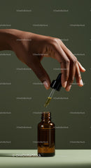 Healthy Skin Serum in Amber Glass Dropper Bottle for Natural Skincare