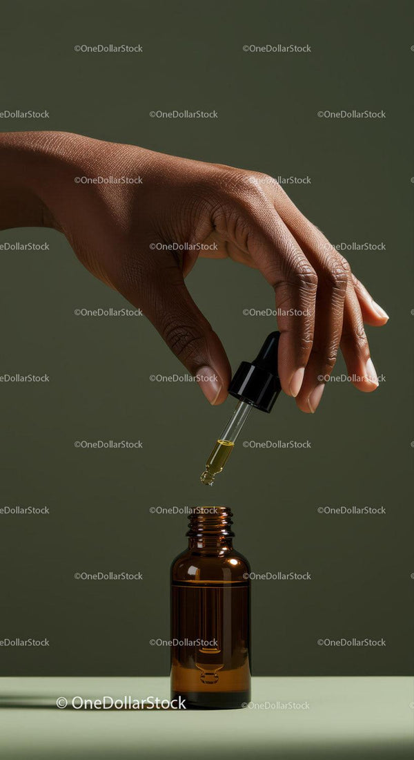 Serum do Zdrowej Skóry w Buteleczce z Bursztynowego Szkła z Zakraplaczem do Naturalnej Pielęgnacji