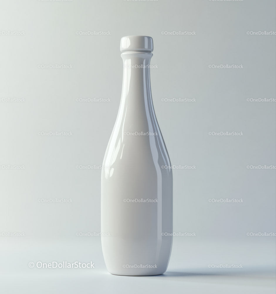 Elegant White Plastic Bottle Mockup for Packaging Design