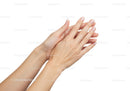Soft female hands with natural French manicure