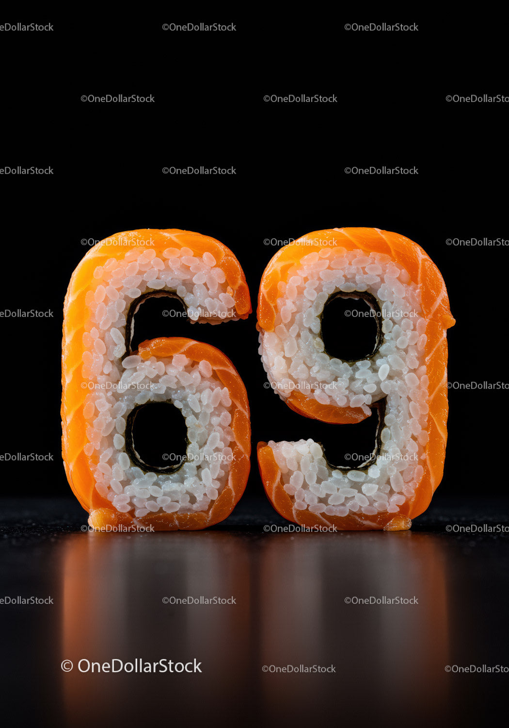 Creative Sushi Rolls Shaped as Numbers 6 And 9