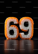 Creative Sushi Rolls Shaped as Numbers 6 And 9