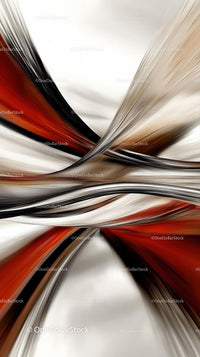 Dynamic Abstract Linear Movement with Red White Black Tones