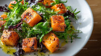 Fresh Roasted Sweet Potato and Mixed Greens Salad