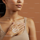 Close-up of Woman Applying Moisturizer with Smooth Skin