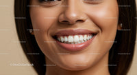 Close Up of Woman Smiling with Healthy Teeth